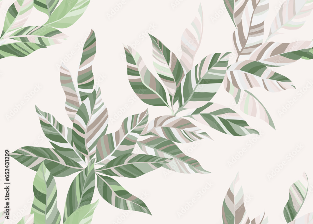 Detailed eucalyptus foliage seamless pattern vector. Bright organic summer fashion fabric Detailed eucalyptus foliage seamless pattern vector. Bright organic summer fashion fabric