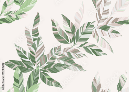 Detailed eucalyptus foliage seamless pattern vector. Bright organic summer fashion fabric