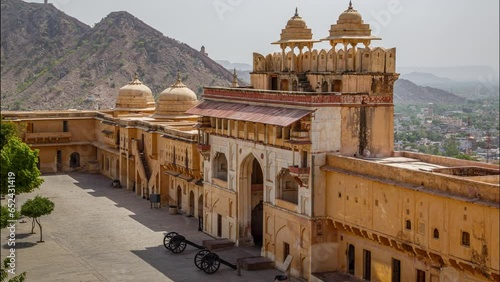 Beautiful Amber Fort near Jaipur city in India. photo