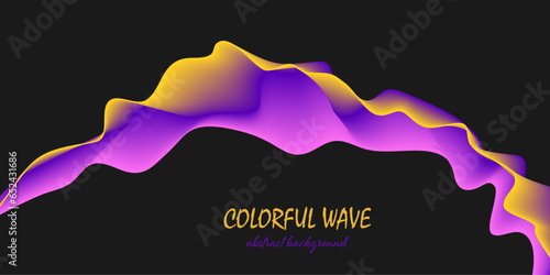 Colorful gradient wave. Abstract color shape with color change. creative template for interior design, posters, banners, covers and prints