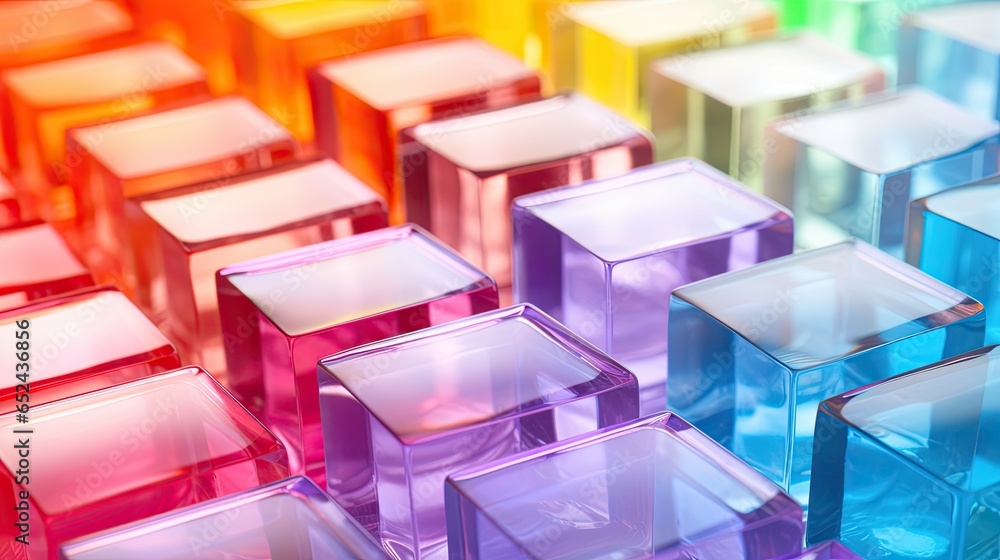 Many glass or plastic cubes are stacked on top of each other. Abstract geometric art with blocks. Background for something creative, rising or growing. Illustration for banner, poster, cover, brochure Many glass or plastic cubes are stacked on top of each other. Abstract geometric art with blocks. Background for something creative, rising or growing. Illustration for banner, poster, cover, brochure