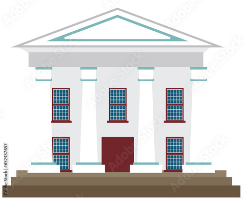 university building with columns