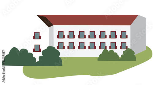 University Hostel Illustration