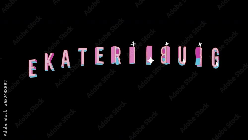 Bright letters jump merrily in the inscription EKATERINBURG Cities of Russia. Retro. Alpha channel black. In-Out looped. Alpha BW at the end. Looped from frame 120 to 240, Alpha BW at the end Bright letters jump merrily in the inscription EKATERINBURG Cities of Russia. Retro. Alpha channel black. In-Out looped. Alpha BW at the end. Looped from frame 120 to 240, Alpha BW at the end