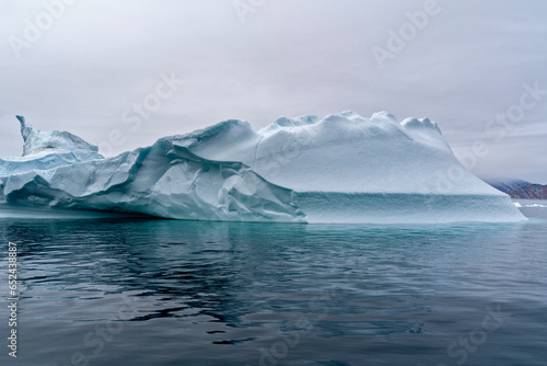 arctic icebergs on arctic ocean in Greenland