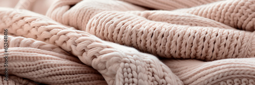 Natural light enhancing the elaborate texture of soft knitted wool 