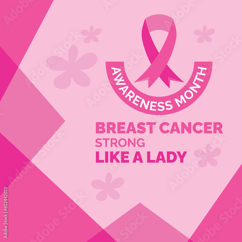 breast cancer awareness template design banner pink ribbon design