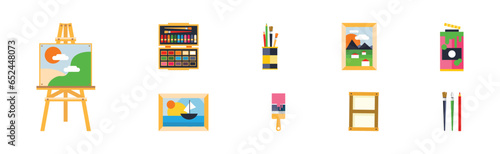 Art Tool and Object for Painting Vector Set