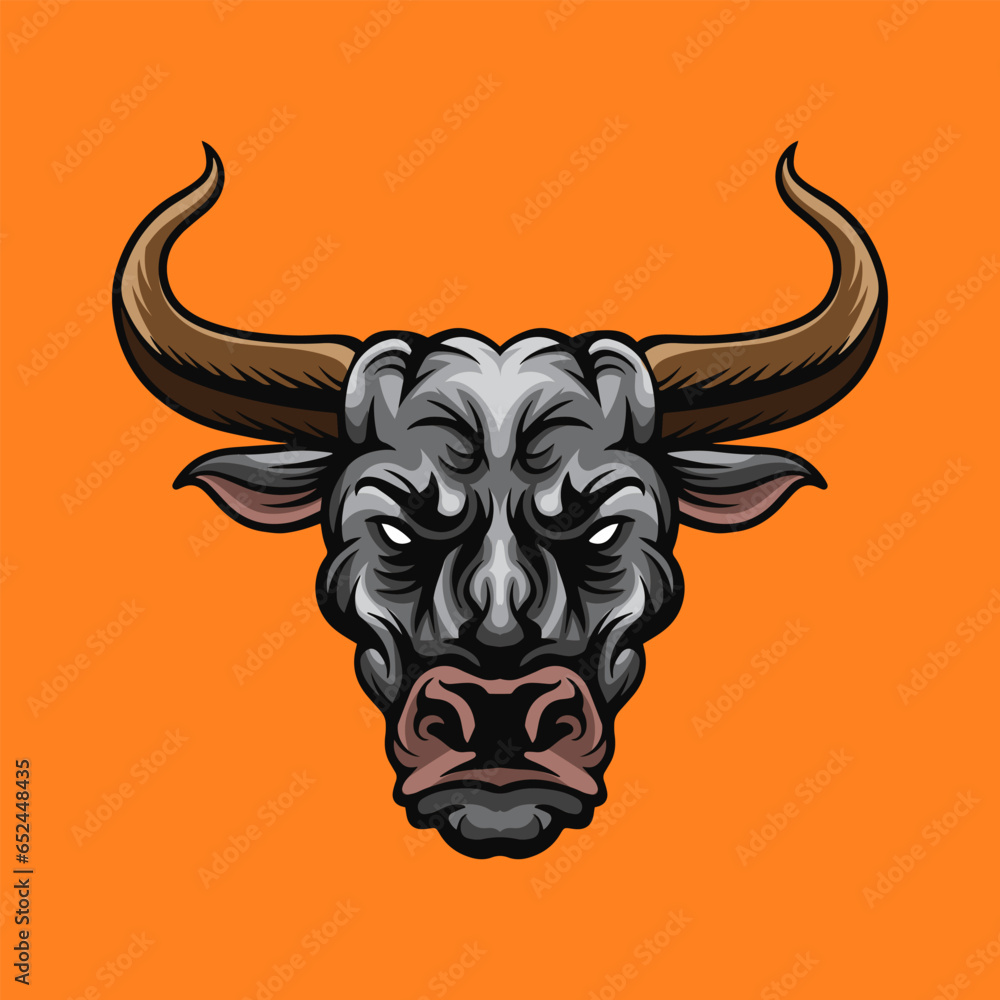 Fototapeta premium Bull Head Vector