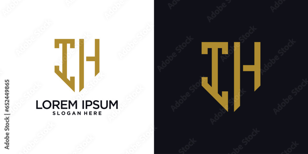 Monogram logo design initial letter i combined with shield element and creative concept Monogram logo design initial letter i combined with shield element and creative concept