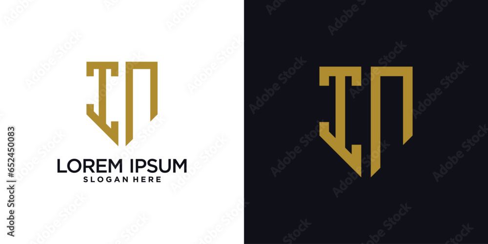Monogram logo design initial letter i combined with shield element and creative concept Monogram logo design initial letter i combined with shield element and creative concept