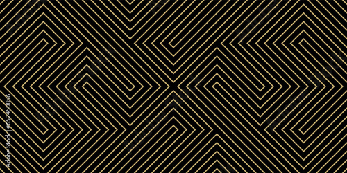 Luxury gold background pattern seamless geometric line stripe chevron square zigzag abstract design vector. Christmas background. photo
