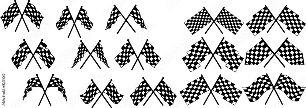 Auto Racking Flags Collage Title Vector, black, and ,white, checkered, auto, racing, flags, and ...