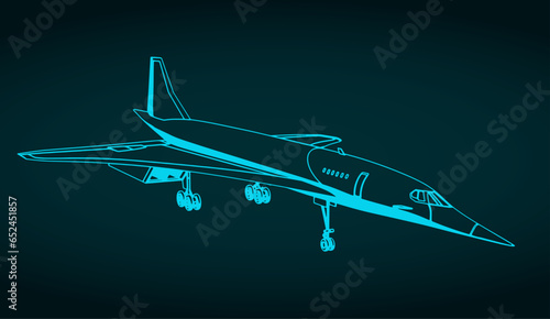 Supersonic passenger aircraft illustration