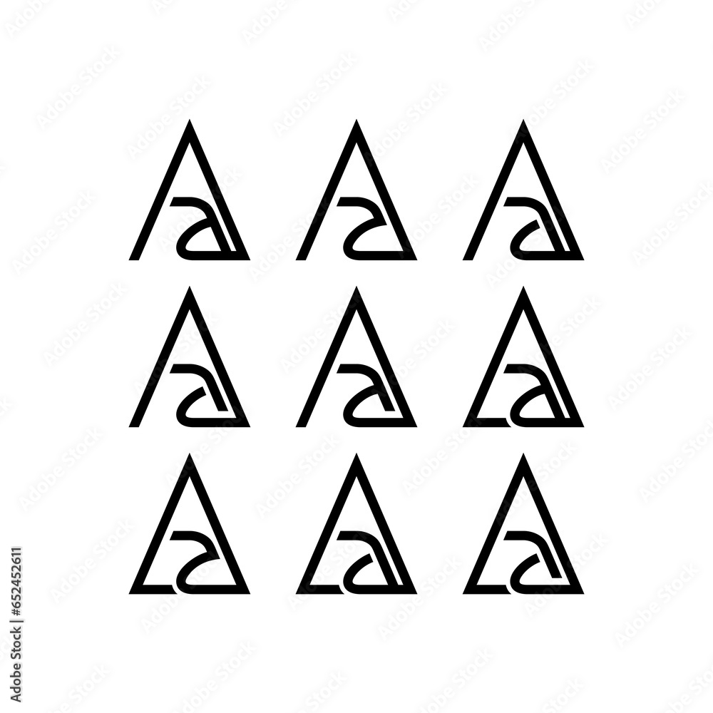 SET Premium design Logo with initial, letter, alphabet AA for company branding and other SET Premium design Logo with initial, letter, alphabet AA for company branding and other