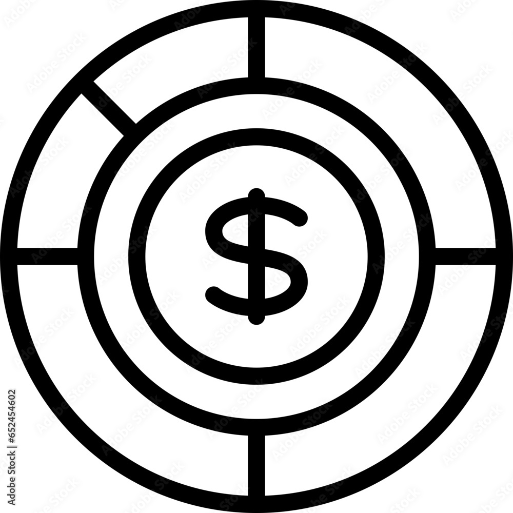 Money Pie Chart Icon Money Pie Chart Icon