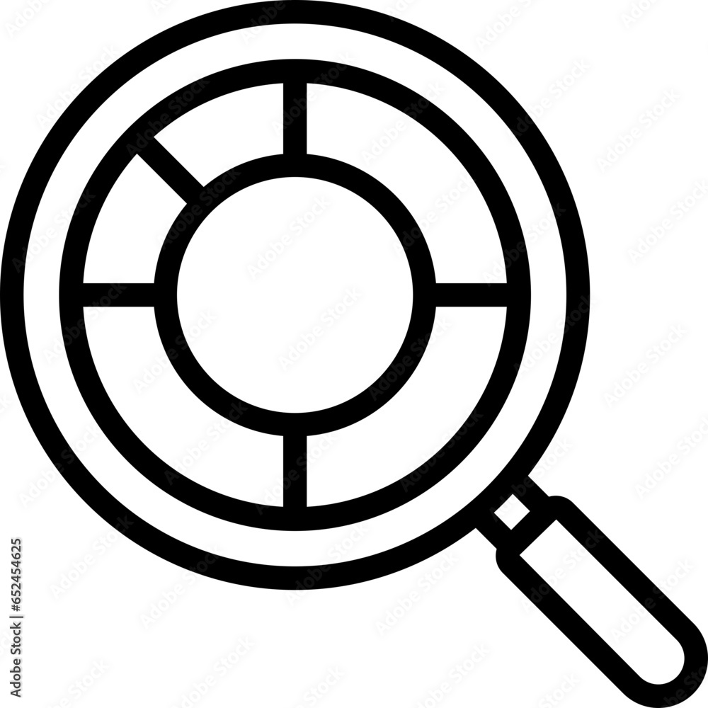 Donut Chart Research Icon Donut Chart Research Icon