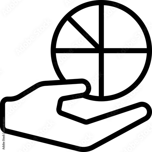 Give Pie Chart Data Icon