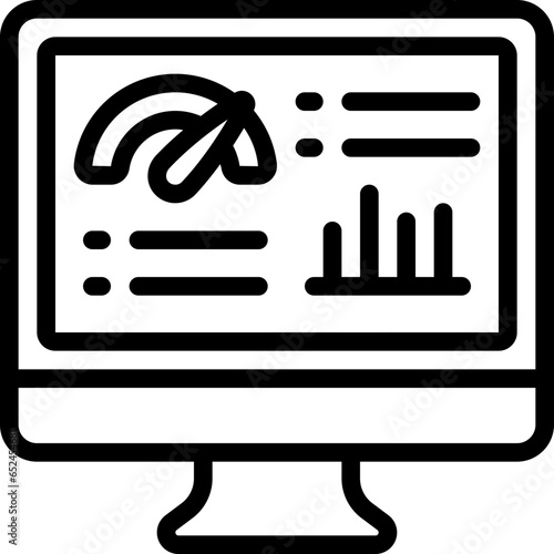 Computer Data Dashboard Icon