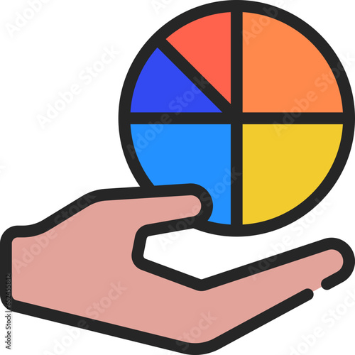 Give Pie Chart Data Icon