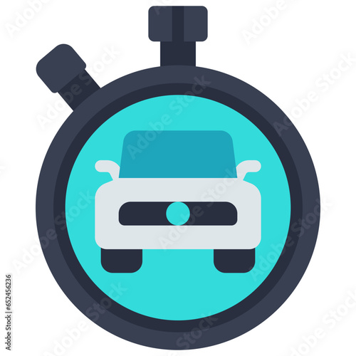 Car Range Timer Icon