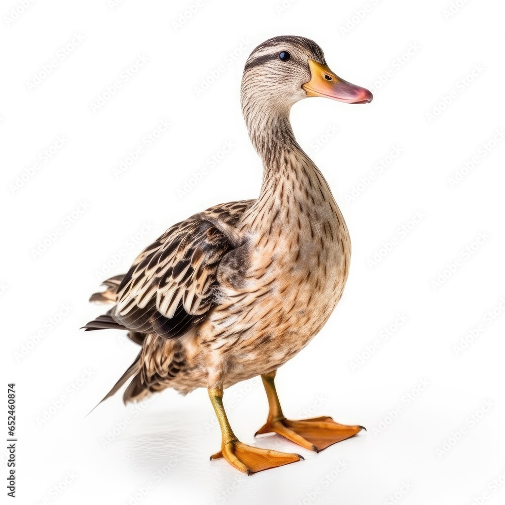 Mottled duck bird isolated on white background. Mottled duck bird isolated on white background.