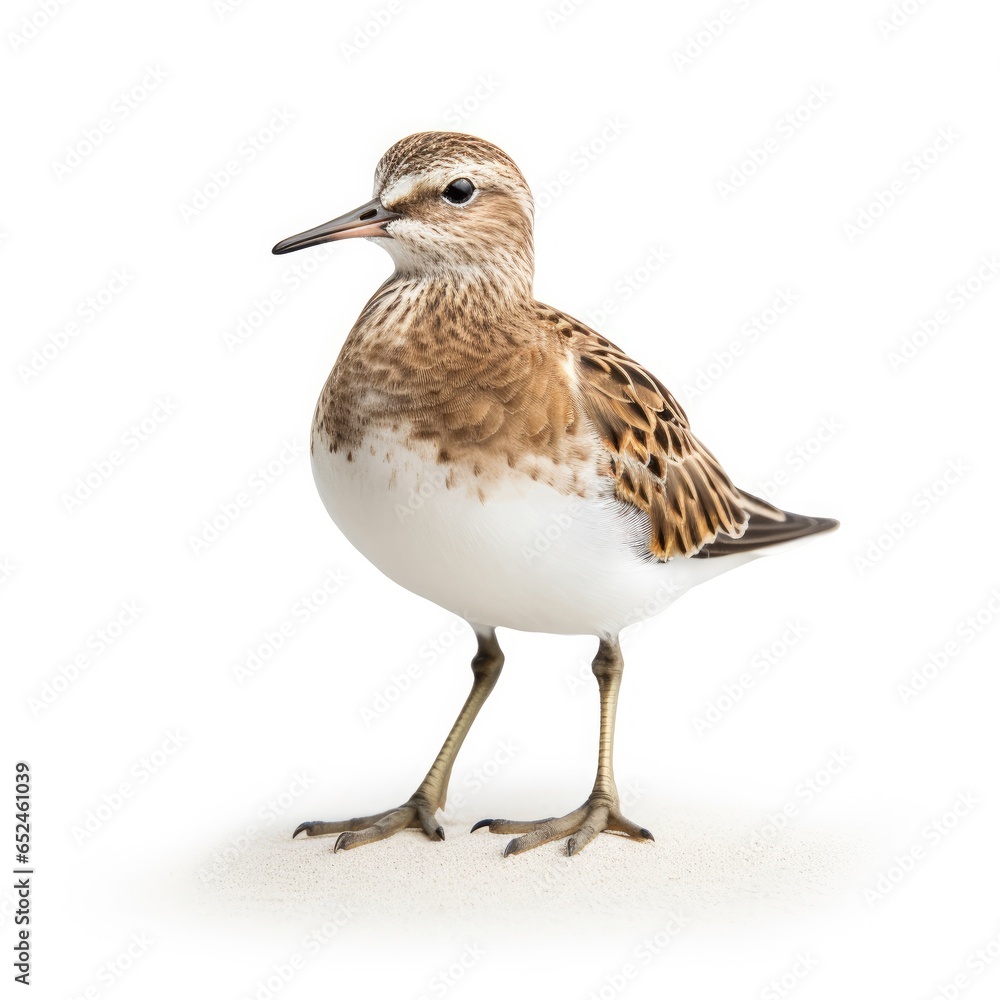 Sharp-tailed sandpiper bird isolated on white background. Sharp-tailed sandpiper bird isolated on white background.