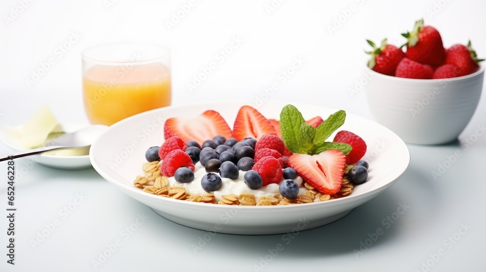 the intricate details of a fitness breakfast on a pristine plate the intricate details of a fitness breakfast on a pristine plate