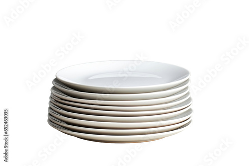 stack of white plates