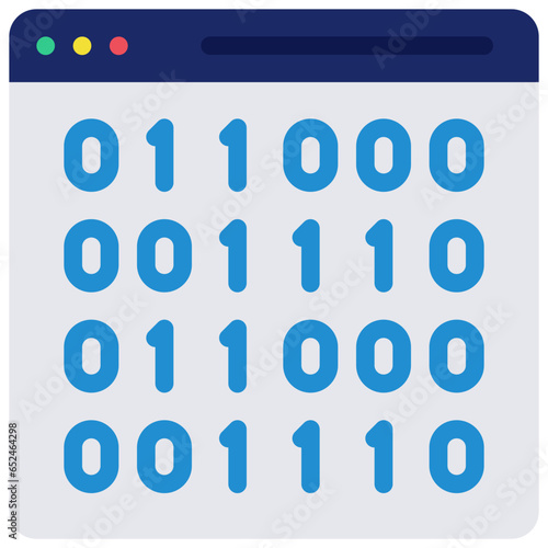 Website Binary Code Icon