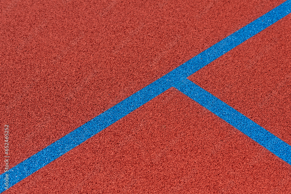 Φωτογραφία Blue and orange floor volleyball, basketball, badminton, futsal, handball court