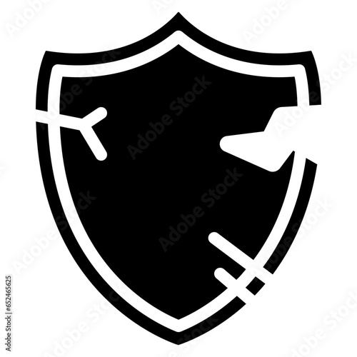 Broken Secure Shield Icon