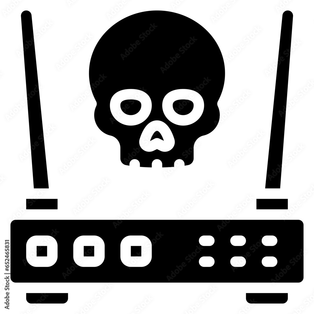 Hack Skull Router Icon Hack Skull Router Icon