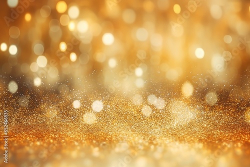 A mesmerizing gold glitter background in a dreamy blur