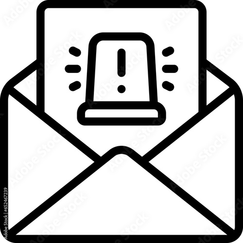 Email Alarm Siren Icon