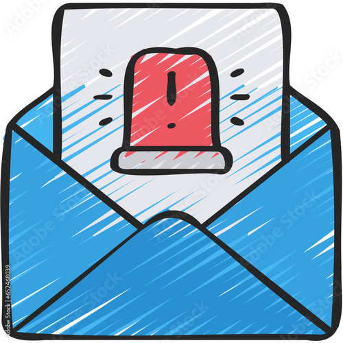 Email Alarm Siren Icon