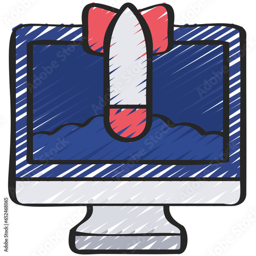 DDOS Attack Computer Icon