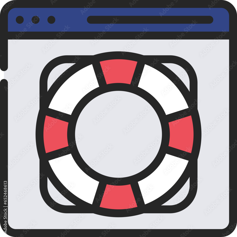 Website Help Ring Icon Website Help Ring Icon
