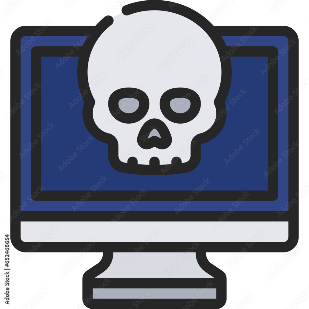 Computer Hack Skull Icon Computer Hack Skull Icon