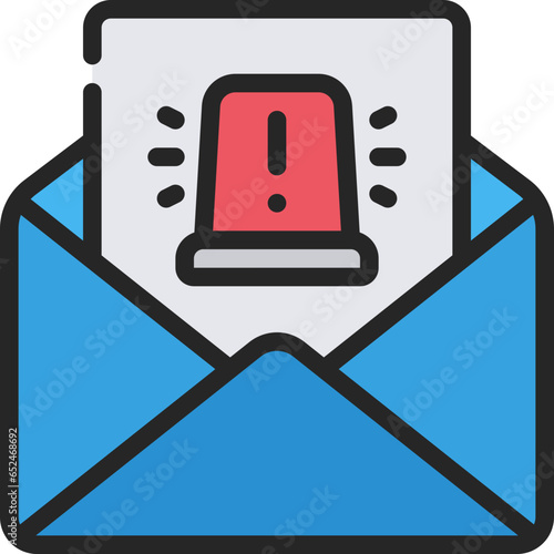 Email Alarm Siren Icon