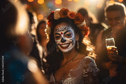 Dia dos Mortos no México: Celebrando a Vida, IA Generativa photo