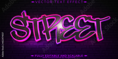 Graffiti text effect, editable spray and street text style