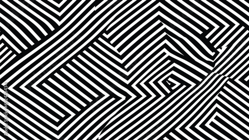 Opart abstract background with diagonal lines. Stylish monochrome striped texture. Modern vector design element.