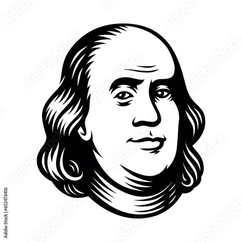 Benjamin franklin vector illustration