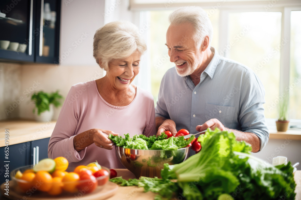 happy senior loving couple cooking in kitchen happy senior loving couple cooking in kitchen