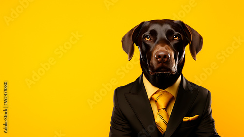 Dog in a suit. Pets concept