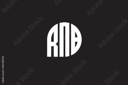 RNB logo monogram isolated on circle element design template