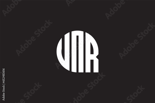 UNR logo monogram isolated on circle element design template photo