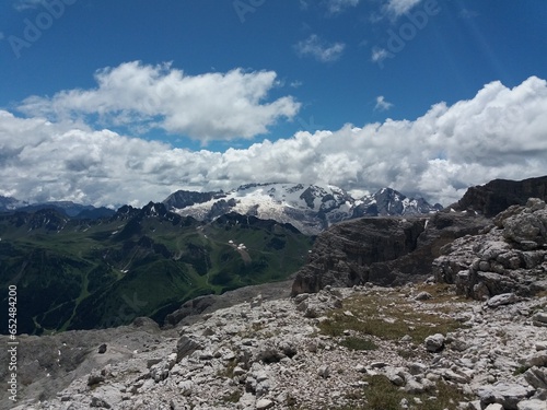 Mountains, Clouds, Rock, Snow, Sky