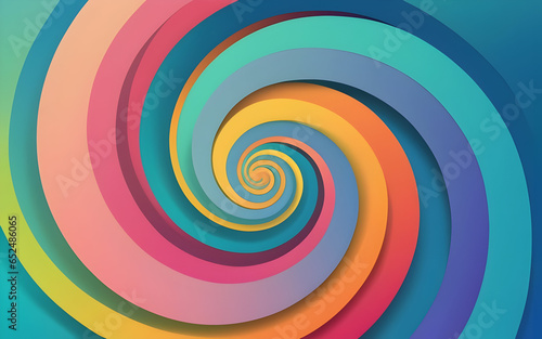 abstract background with waves circle  pastel colors  wallpaper AI generative